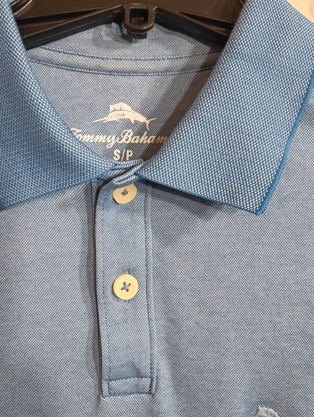 Tommy Bahama Men's Light Blue Polo Shirt Size Small